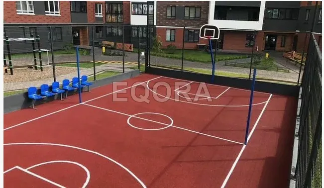 Бесшовное покрытие из резиновой крошки для баскетбольной площадки в Ногинске